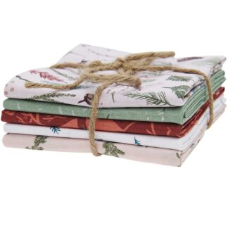 Rico Design Stoffpaket mit 5 Stoffen Jolly Christmas Zweige 50x70cm*