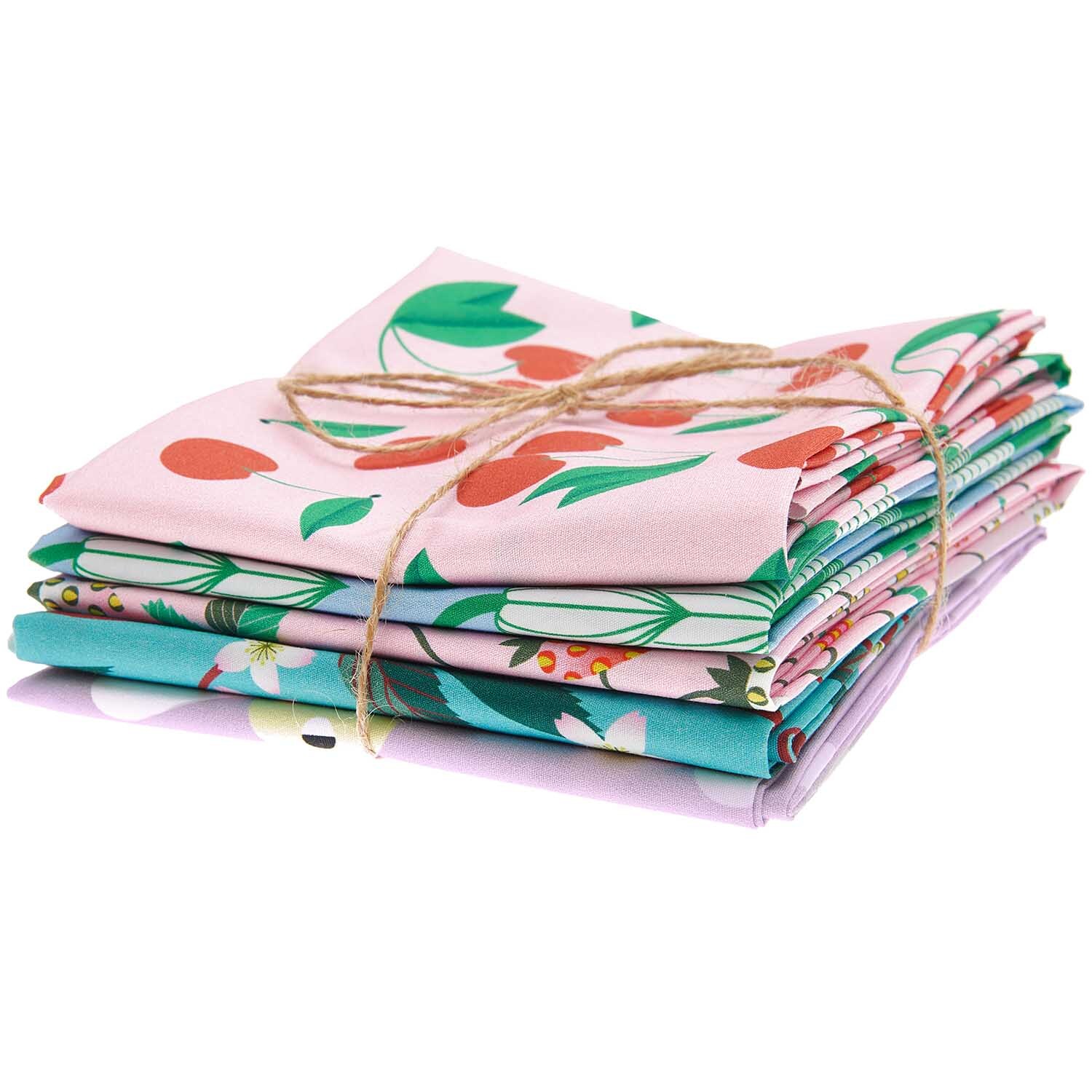 Rico Design Stoffpaket mit 5 Stoffen Just Bees + Fruits + Flowers 50x70cm*