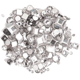 Rico Design Strass Mix Kreis und Quadrat transparent ca. 800 Stück*