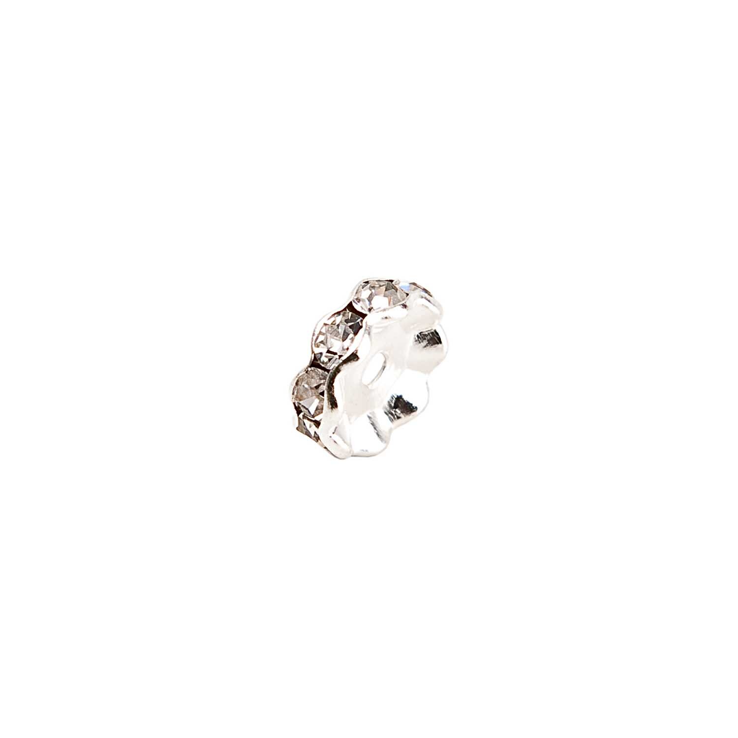 Rico Design Strassrondell wellig weiß 8mm 6 Stück*