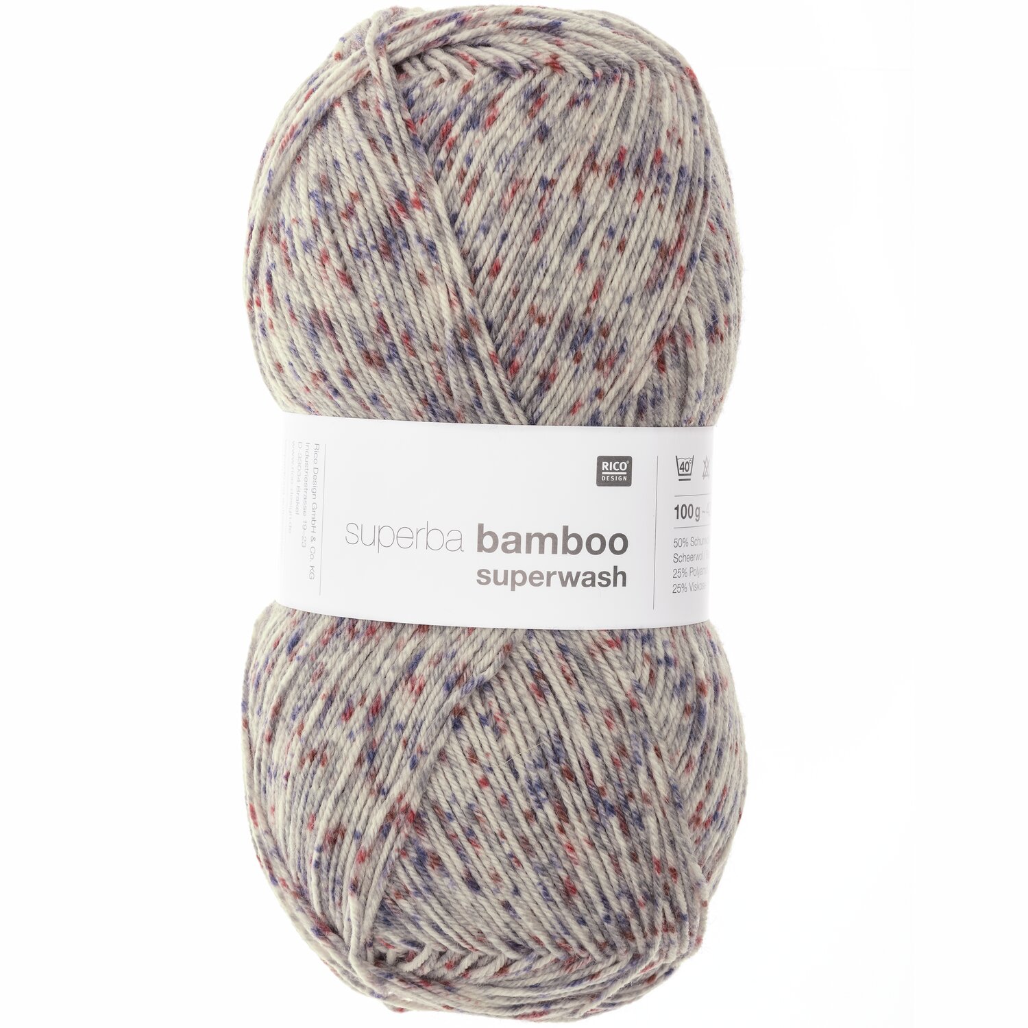 Rico Design Superba Bamboo superwash Konfetti Grau*