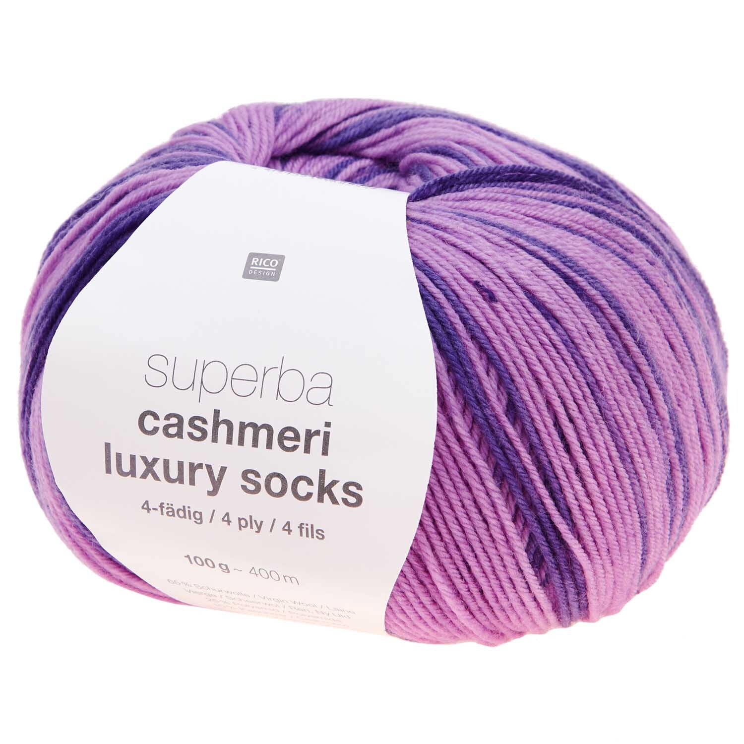 Rico Design Superba Cashmeri Luxury Socks 4fädig Lila*