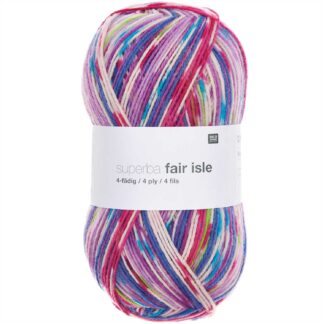 Rico Design Superba Fair Isle 4-fädig Lila-Pink*