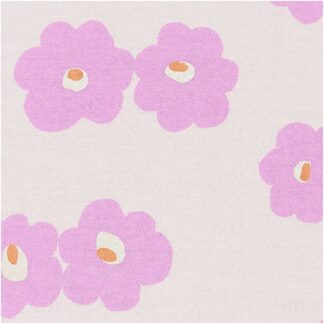 Rico Design Sweatshirt-Stoff  Aloha Blumen rosa metallic 170cm*