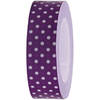 Rico Design Tape violett-weiße Punkte 15mm 10m*