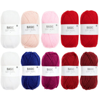 Rico Design Wollpaket Basic Soft Acryl Berry Colours*