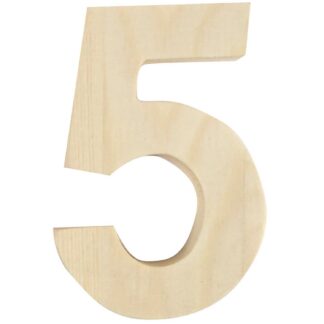 Rico Design Zahlen 8cm Holz 5*