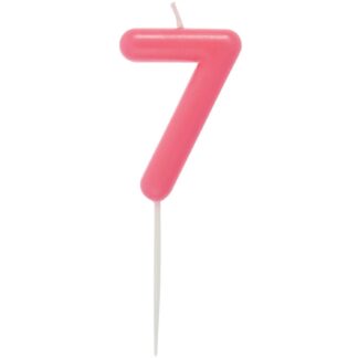 Rico Design Zahlenkerze Neon Pink 7*