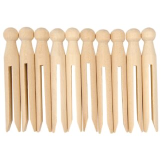 Rico Design amerikanische Holzklammern natur 9,5cm 10 Stück*