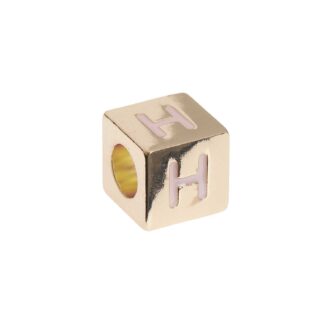 Rico Design itoshii - Ponii Beads Buchstabenwürfel gold 10x10x10mm H*