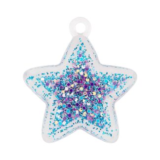 Rico Design itoshii Stern Anhänger mit Strass gefüllt 37x41x10mm 1 Stück Blau*