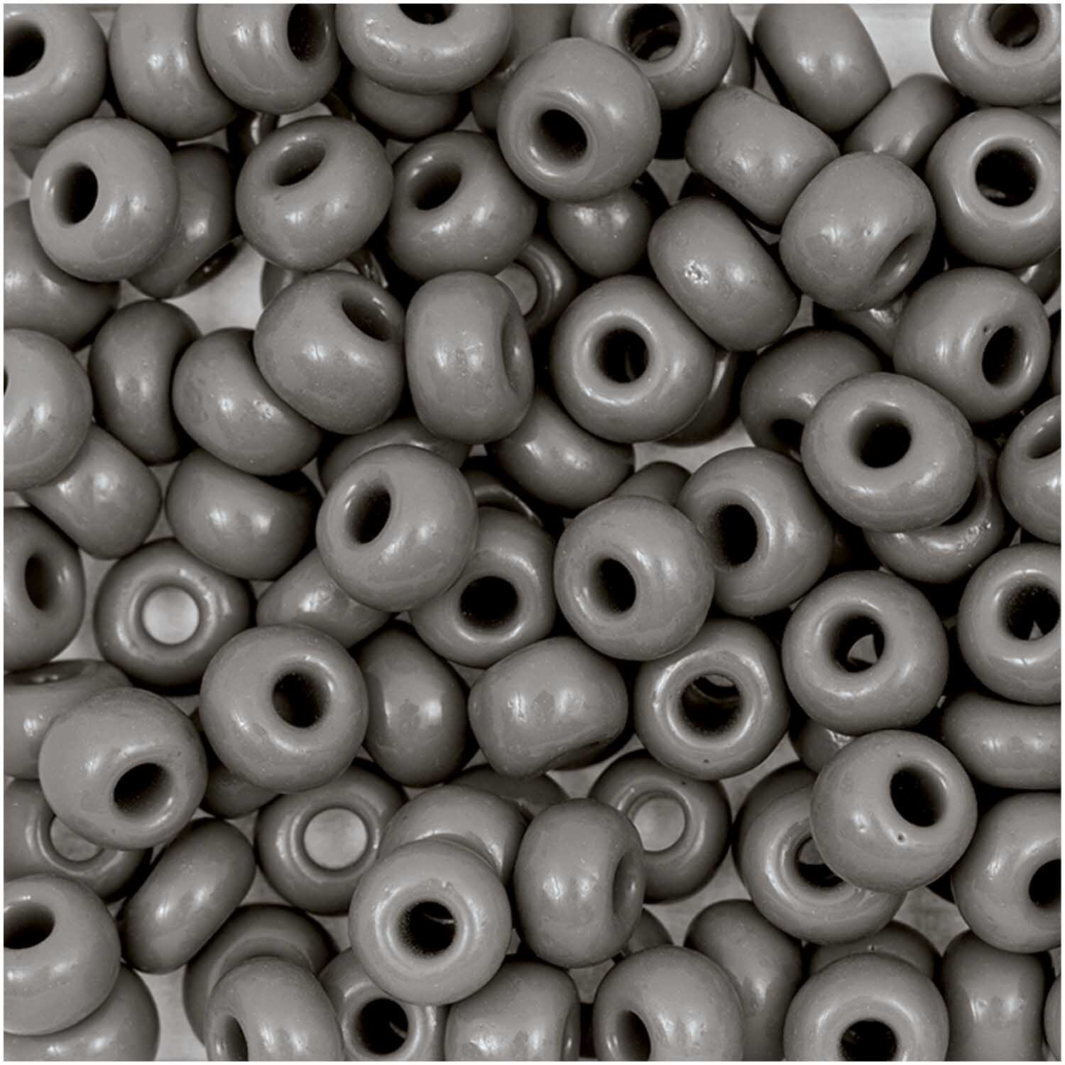 Rico Design itoshii beads Perlen 4,5mm 17g Grau Opak*