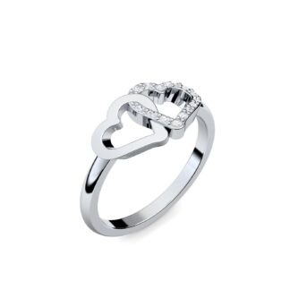 Ring mit Herz Silber 925 *Herz Ring Liebesbeweis* Geschenke für frisch Verliebte besondere Geschenke für Freundin Verlobte Herz Ringe Herzform*