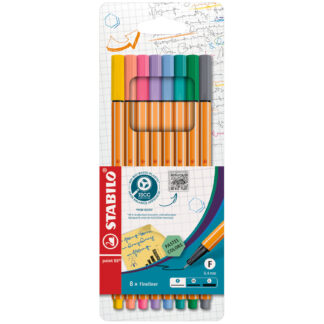 STABILO Point 88 Fineliner Pastell im Etui 8 Farben Mehrfarbig*
