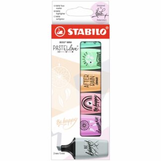 STABILO Textmarker Boss Mini Pastelllove Edition designed by Hannah Rabenstein 6 Stück*