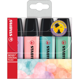 STABILO Textmarker Boss Original Pastell 4 Stück Mehrfarbig*