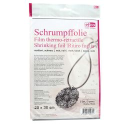 Schrumpffolie mattiert schwarz 20x30cm 3 Stück*