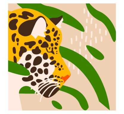 Serviette "Leoparden Kopf" - 5 Stück*