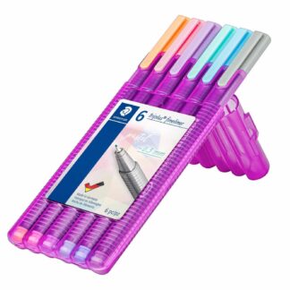 Staedtler Staedtler 334 Fineliner triplus 6 Stück Pastell Regenbogen*