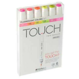 TOUCH Twin Brush Marker Flourescent 6er Set Mehrfarbig*