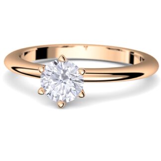 Verlobungsring Rosegold (Silber 925 hochwertig vergoldet) mit Zirkonia Stein; Rosegold Ringe mit GRAVUR Verlobung Antrag Verlobungsringe Rosé Gold*