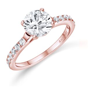 Verlobungsring Rosegold Zirkonia Stein Rosegoldring Damenring rosegoldene Ringe rose Damen Frauen Freundin Geschenk Antrag Verlobung*