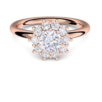 Verlobungsringe Rosegold (Silber 925 hochwertig vergoldet) mit Zirkonia Stein Rosegold Ring Geschenk Heiratsantrag Hochzeit Verlobung Geschenke*