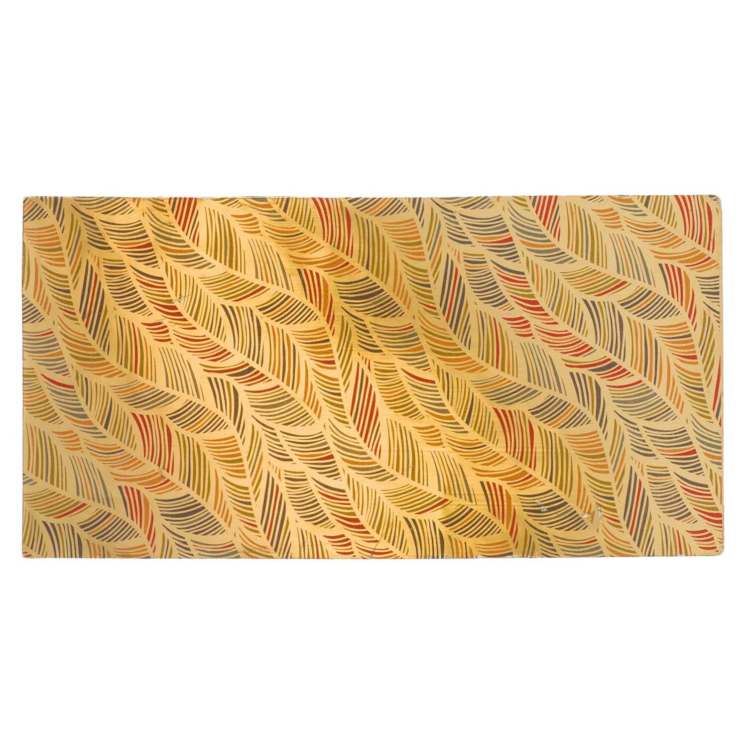 Wachsplatte Federn Gold*