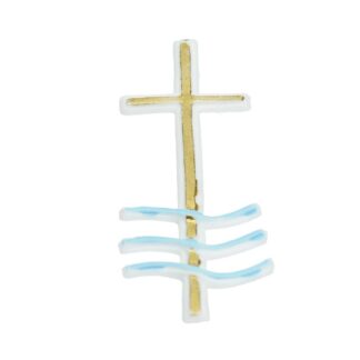 efco Wachsdekor Taufkreuz bemalt 7,3x2,2cm*
