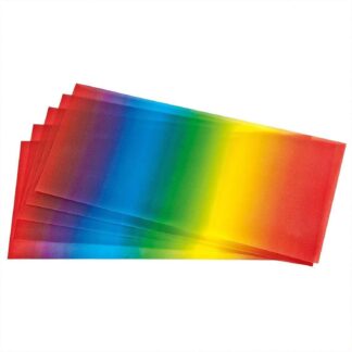 folia Laternenzuschnitte Transparentpapier Regenbogen 22x51cm 25 Bogen*
